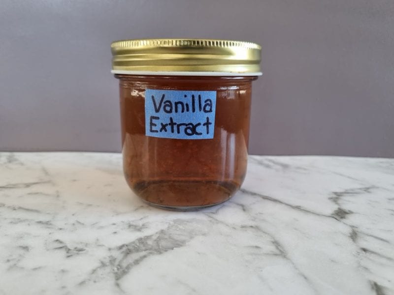 vanilla extract in a jar