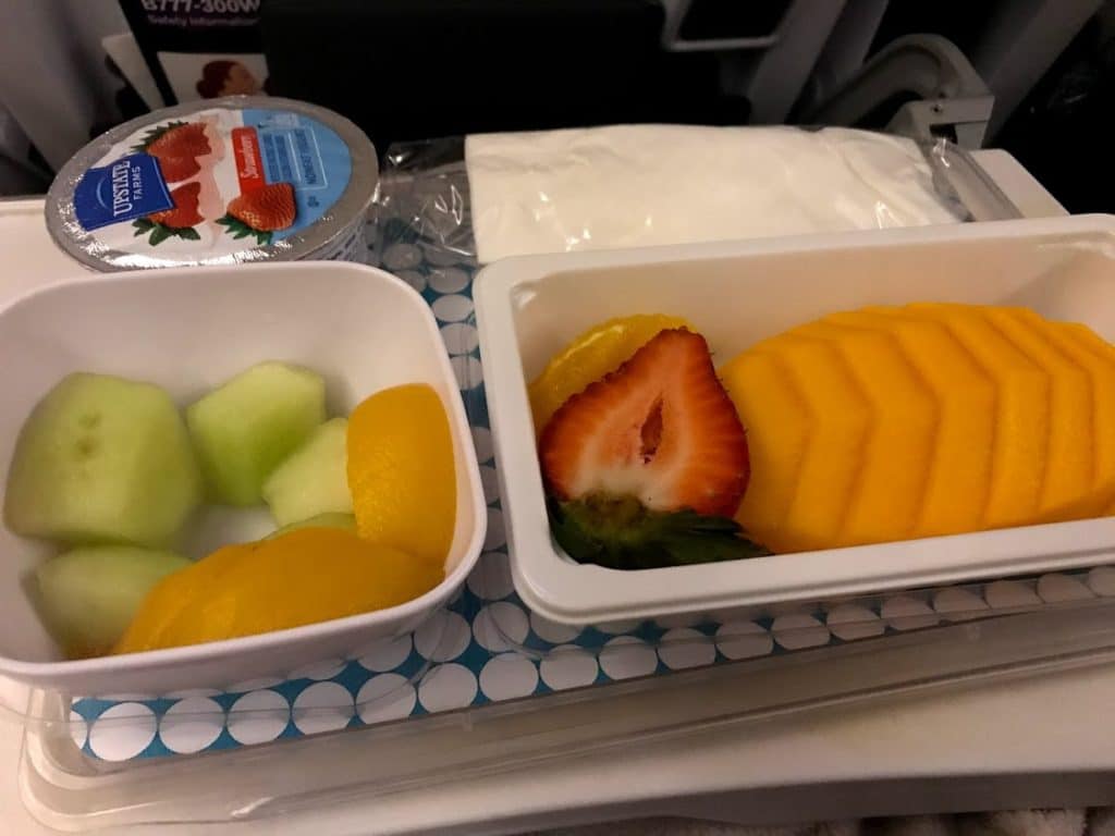 airplane food - fruit only platter