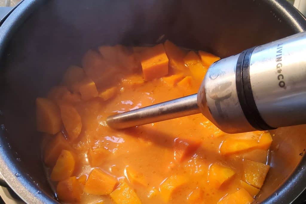 sweet potato curry soup immersion blender